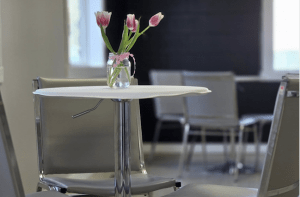 Flowers on a table